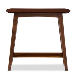 Baxton Studio Sacramento Mid-century Modern Scandinavian Style Dark Walnut Console Table